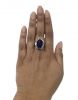 Vintage 7.89ct Amethyst and Diamond Ring in 14kt White Gold