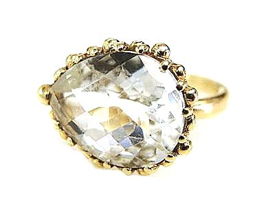 Vintage Aquamarine Solitaire Ring