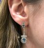 Vintage Aquamarine and Diamond Drop Earrings