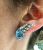 Vintage 14.34ct Aquamarine and Diamond Platinum Earrings