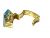 Vintage 15.7ct Aquamarine and Diamond 18kt Ring