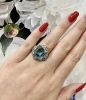 Vintage Aquamarine and Diamond Ring