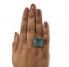 Vintage Aquamarine and Diamond Ring