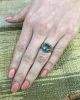 Vintage Aquamarine and Diamond Engagement Ring