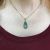 Vintage Aquamarine and Emerald Pendant with Chain 