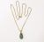Vintage Aquamarine and Emerald Pendant with Chain 