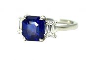 Vintage Art Deco Inspired Sapphire and Diamond Ring