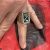 Vintage Billiard Table Enamel Diamond Ruby Pearl Ring