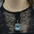 Vintage Blue Topaz and Diamond Pendant