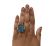 Vintage Blue Topaz and Diamond Ring
