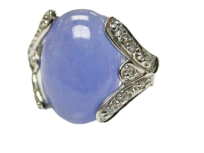Vintage Chalcedony and Diamond Ring