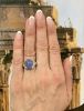 Vintage Chalcedony and Diamond Ring