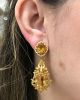 Vintage Citrine Cannetille Drop Earrings