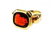 Vintage 6.56ct Citrine Solitaire Ring in 18kt Yellow Gold