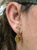 Vintage 14.70ct Citrine and Diamond 18kt Drop Earrings