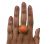 Vintage Coral Solitaire Ring