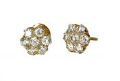 Vintage Diamond Cluster Earrings