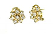 Vintage Diamond Cluster Earrings