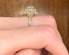 Vintage 1.54ct Diamond Cluster Ring in 14kt White Gold