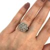 Vintage 1.03ct Diamond Cluster Ring in 14kt White Gold