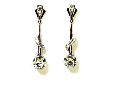 Vintage Diamond Drop Earrings