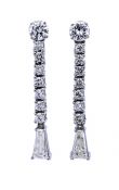 Vintage Diamond Drop 14 - 18kt Earrings