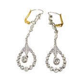 Vintage Diamond Drop Earrings