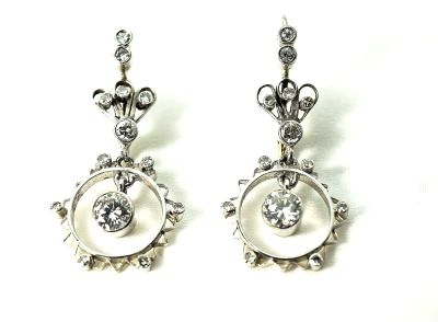 Vintage Diamond Drop Earrings