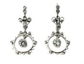 Vintage 1.2ct Diamond Drop 14kt Earrings