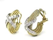 Vintage Diamond Huggie Earrings