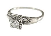 Vintage .20ct Diamond 18kt Engagement Ring