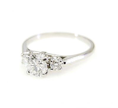 Vintage .65ct Diamond Platinum Ring