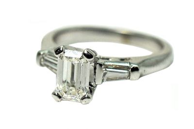 Vintage Emerald Cut Diamond Ring