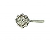 Vintage Diamond Solitaire Engagement Ring
