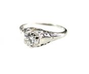 Vintage Diamond Solitaire Engagement Ring