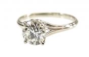 Vintage Diamond Solitaire Engagement Ring