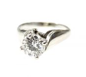 Vintage Diamond Solitaire Engagement Ring