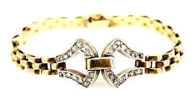 Vintage Diamond Stirrup Bracelet