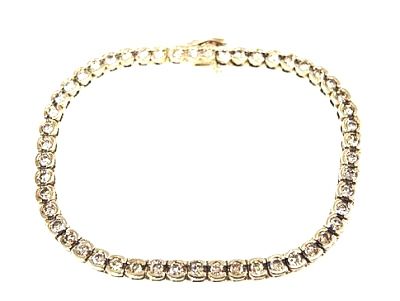 Vintage 3.06ct Diamond Tennis 10kt Bracelet