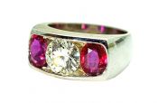 Vintage Diamond and Ruby Ring