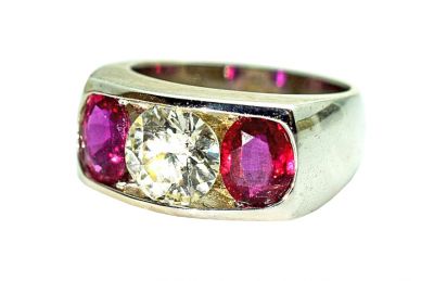 Vintage Diamond and Ruby Ring