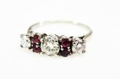 Vintage Diamond and Ruby Ring