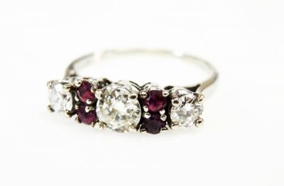 Vintage Diamond and Ruby Ring