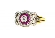 Vintage Diamond and Ruby Ring