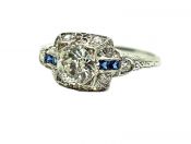Vintage Diamond and Sapphire Ring