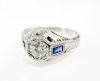 Vintage Diamond and Synthetic Sapphire Ring