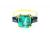 Vintage Emerald and Blue Sapphire Ring