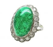 Vintage Emerald and Diamond Ring