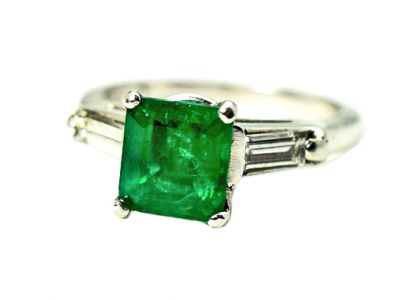 Vintage Emerald and Diamond Ring