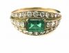 Vintage .68ct Emerald and Diamond 14kt Ring